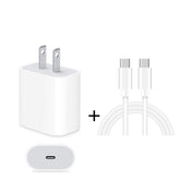 2 in 1 Single USB-C / Type-C Port Travel Charger + 3A PD 3.0 USB-C / Type-C to USB-C / Type-C Fast Charge Data Cable Set, Cable Length: 1m, 18W 1m
